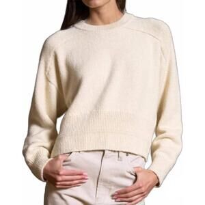 NEW ROWAN marfa crew neck sweater in vintage white